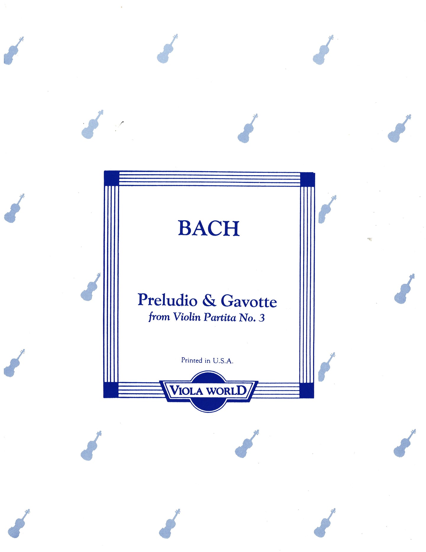 Bach - Preludio and Gavotte