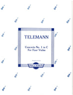 Telemann - Concerto #1 in C for Four Violas