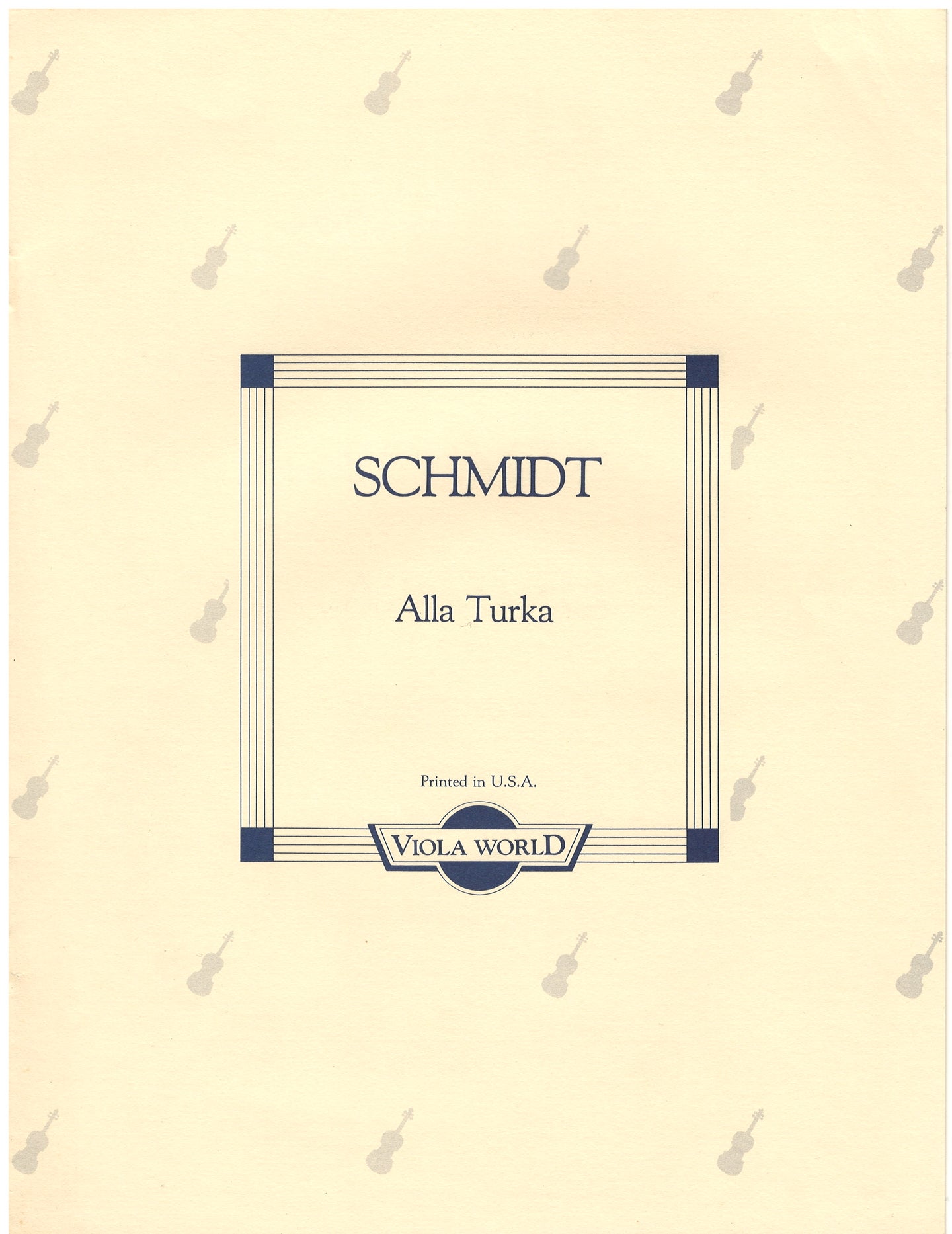 Schmidt - Alla Turka