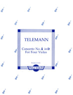 Telemann - Concerto #4 in D for Four Violas